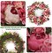 Wreath 26 Inches - Peony Flower Summer Wreaths for Front Door Outside - Summer Floral Bud Wreath -Handmade Door Wreaths,Pink&Purple&Green